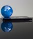 Picture of Blue Frosted Crystal Globe Award
