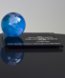 Picture of Blue Frosted Crystal Globe Award