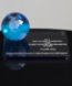 Picture of Blue Frosted Crystal Globe Award