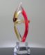Picture of Amber Red Art Glass Flame Award