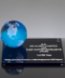 Picture of Blue Frosted Crystal Globe Award