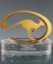 Picture of Custom Crystal Award with Metal Logo