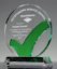 Picture of Green Crystal Check Mark Award
